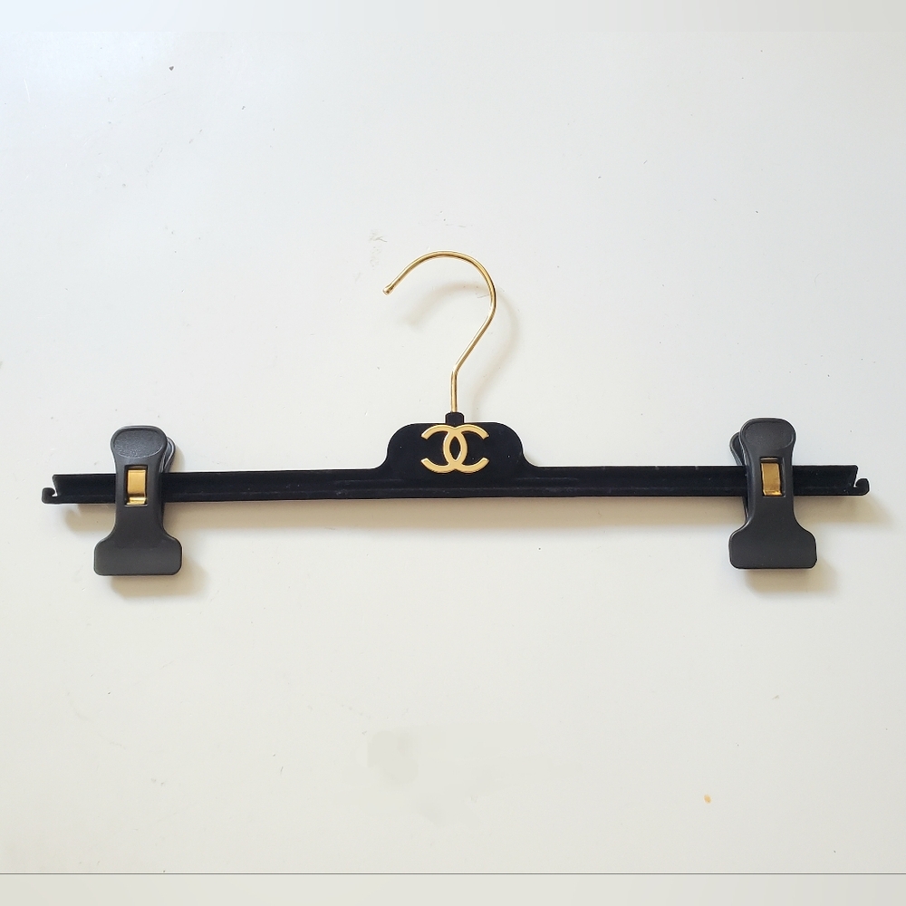(Sale)Chanel Gold CC Pants or Skirt Velvet Hanger Brand New